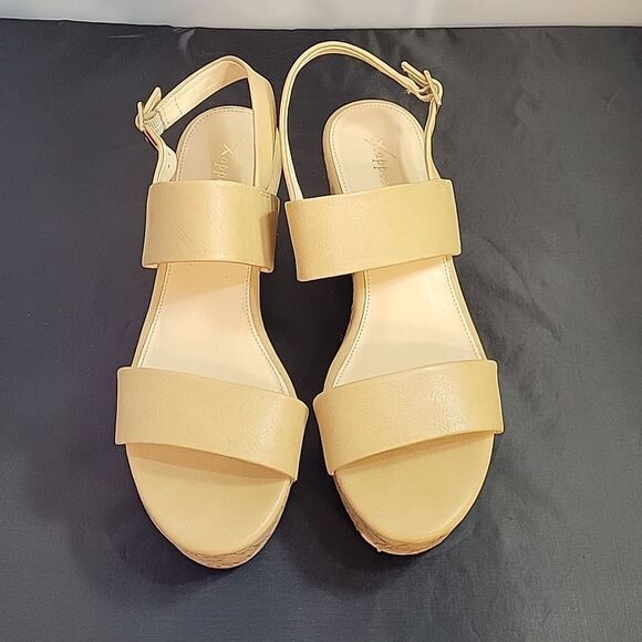 X-APPEAL 2-STRAP ADJUSTABLE BUCKLE ANKLE STRAP OPEN TOE WOMEN"S WEDGE SANDAL - Picture 3 of 13